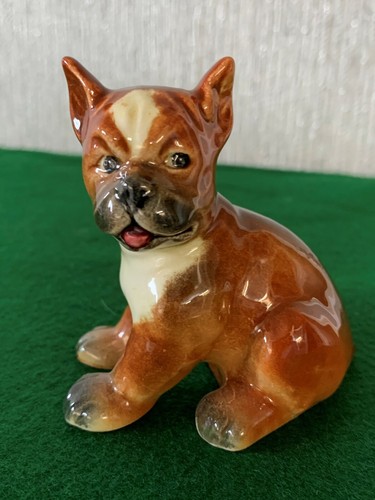 Goebel dog boxer - goebel, seated
