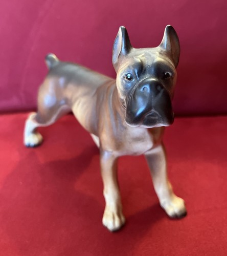Vintage mcm boxer dog figurine - boxer,