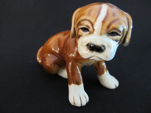 Goebel porcelain boxer bulldog - goebel,