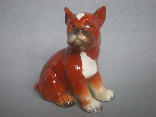 Goebel ch569 boxer dog seated - goebel,