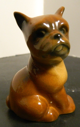 Vintage goebel sitting boxer - sitting,