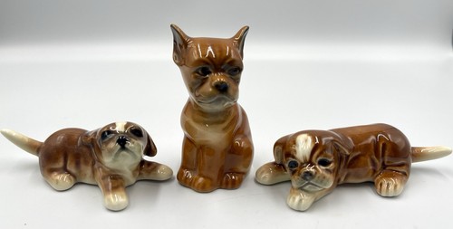 Vintage boxer dog figurines - vintage,